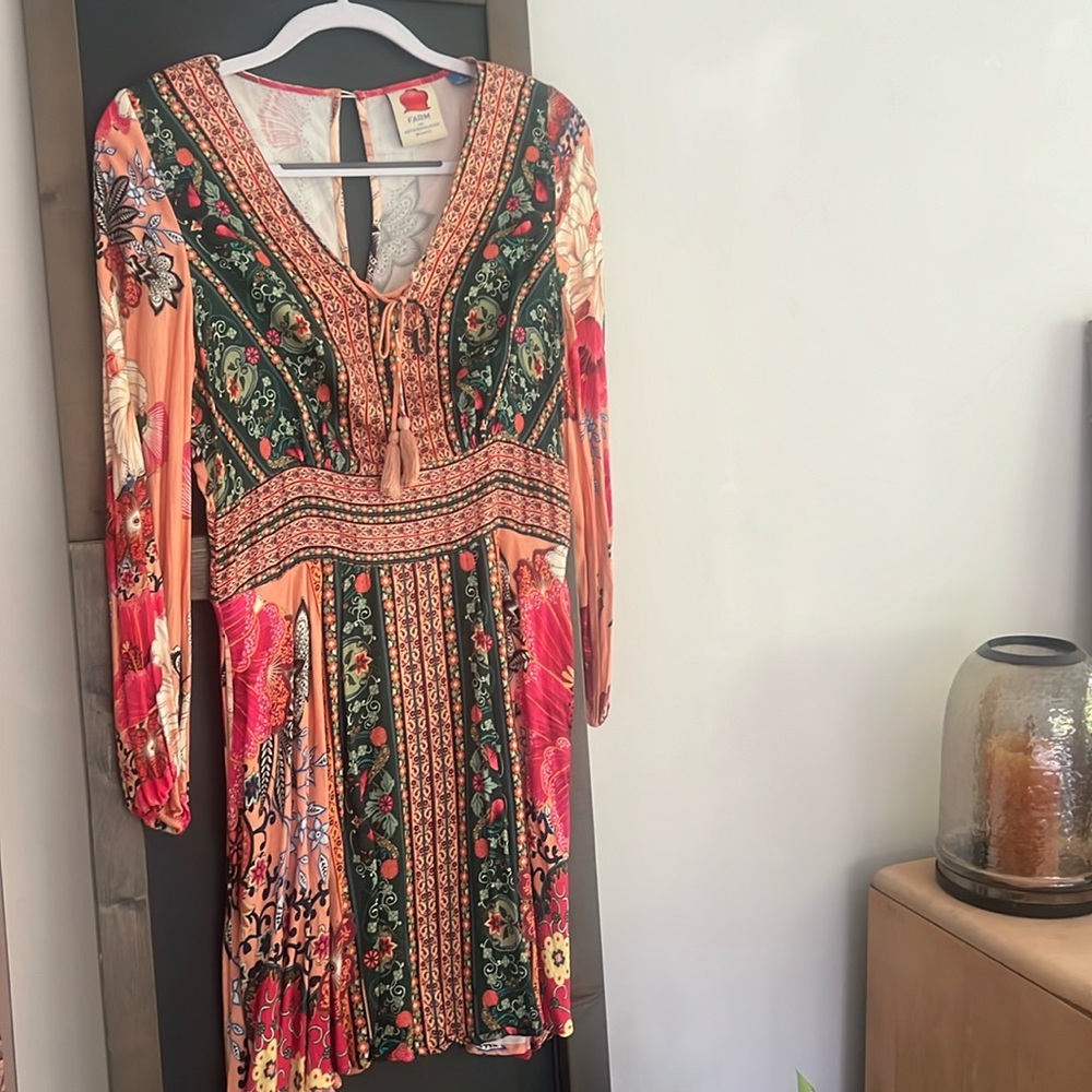 Long sleeve, mini dress by farm for Anthropologie